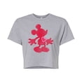 thumbnail image 1 of Disney - Mickey Heart Ink Wash - Cropped Tee, 1 of 4