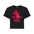 thumbnail image 1 of Disney - Mickey Heart Ink Wash - Cropped Tee, 1 of 4