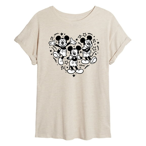 Disney - Mickey Heart - Juniors Ideal T-Shirt