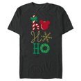 thumbnail image 1 of Disney Mickey Icon Ho Ho Ho Holiday - Short Sleeve Blended T-Shirt for Adults- Customized-Dark Heather, 1 of 5
