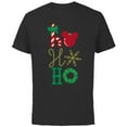 thumbnail image 1 of Disney Mickey Icon Ho Ho Ho Holiday - Short Sleeve Cotton T-Shirt for Adults- Customized-Black, 1 of 5
