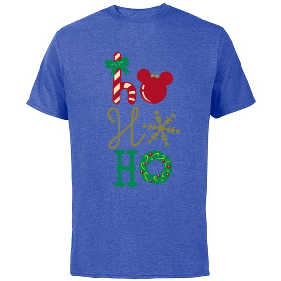 Disney Mickey Icon Ho Ho Ho Holiday - Short Sleeve Cotton T-Shirt for Adults- Customized-Royal Heather