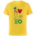 thumbnail image 1 of Disney Mickey Icon Ho Ho Ho Holiday - Short Sleeve Cotton T-Shirt for Adults- Customized-Yellow, 1 of 5