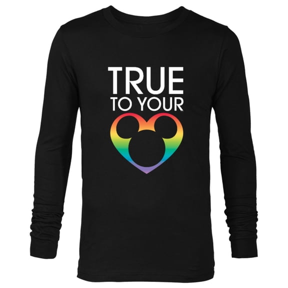Disney Mickey Icon True to Your Heart Pride - Long Sleeve T-Shirt for Men - Customized-Black
