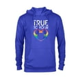 thumbnail image 1 of Disney Mickey Icon True to Your Heart Pride - Pullover Hoodie for Adults - Customized-Royal Heather, 1 of 5