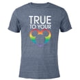 thumbnail image 1 of Disney Mickey Icon True to Your Heart Pride - Short Sleeve Blended T-Shirt for Adults - Customized-Navy Heather, 1 of 5