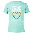 thumbnail image 1 of Disney Mickey Icon True to Your Heart Pride - Short Sleeve Blended T-Shirt for Adults - Customized-Ocean Blue, 1 of 5