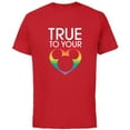 thumbnail image 1 of Disney Mickey Icon True to Your Heart Pride - Short Sleeve Cotton T-Shirt for Adults - Customized-Red, 1 of 5