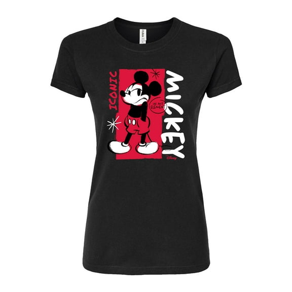 Disney - Mickey Iconic - Juniors Fitted Graphic T-Shirt