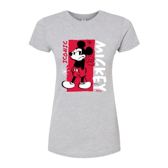 Disney - Mickey Iconic - Juniors Fitted Graphic T-Shirt