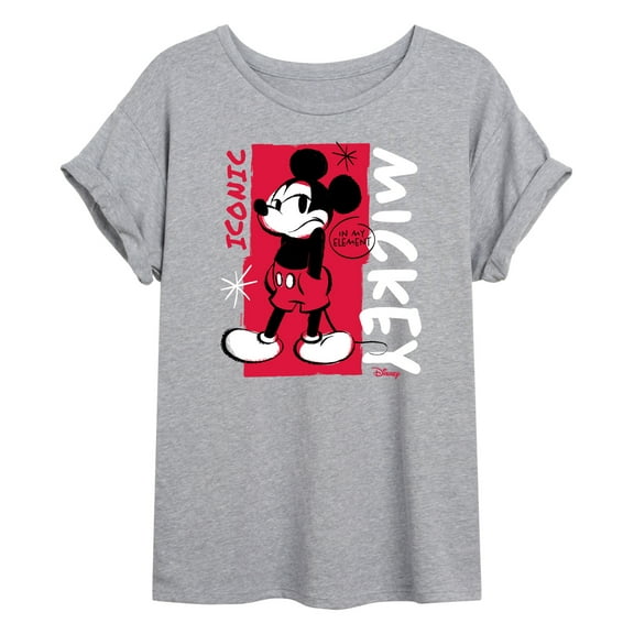 Disney - Mickey Iconic - Juniors Ideal Flowy Muscle T-Shirt