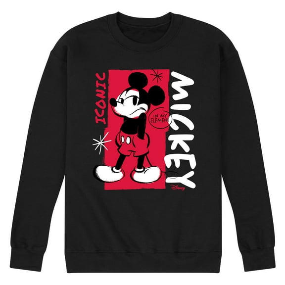 Disney - Mickey Iconic - Men's Crew Neck Fleece Pullover