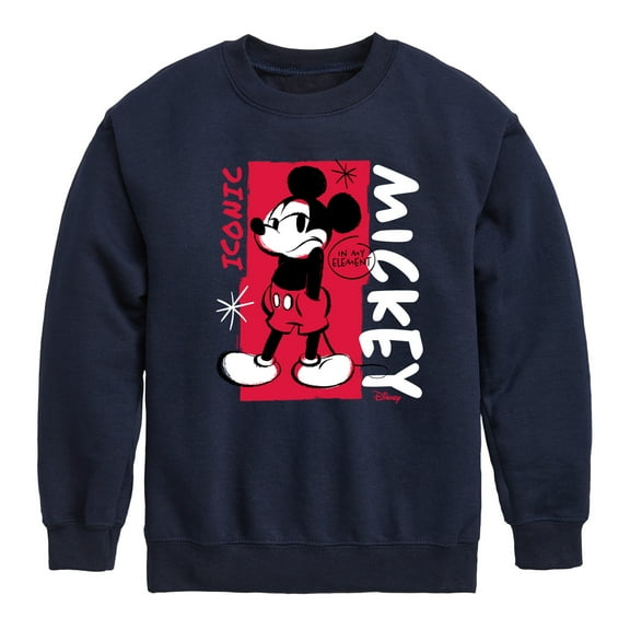 Disney - Mickey Iconic - Toddler & Youth Crewneck Fleece Sweatshirt