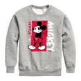 thumbnail image 1 of Disney - Mickey Iconic - Toddler & Youth Crewneck Fleece Sweatshirt, 1 of 5