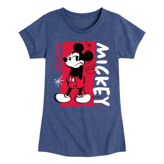 Disney - Mickey Iconic - Toddler & Youth Girls Short Sleeve Graphic T-Shirt