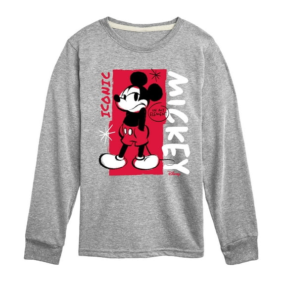 Disney - Mickey Iconic - Toddler & Youth Long Sleeve Graphic T-Shirt