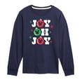 thumbnail image 1 of Disney - Mickey Joy Oh Joy Christmas - Toddler & Youth Long Sleeve Graphic T-Shirt, 1 of 5
