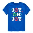 thumbnail image 1 of Disney - Mickey Joy Oh Joy Christmas - Toddler & Youth Short Sleeve Graphic T-Shirt, 1 of 4