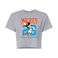 thumbnail image 1 of Disney - Mickey Jump Shot - Juniors Cropped Cotton Blend T-Shirt, 1 of 5