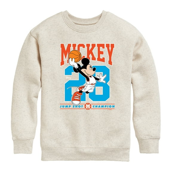 Disney - Mickey Jump Shot - Toddler & Youth Crewneck Fleece Sweatshirt