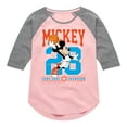 thumbnail image 1 of Disney - Mickey Jump Shot - Toddler & Youth Girls Raglan Graphic T-Shirt, 1 of 4