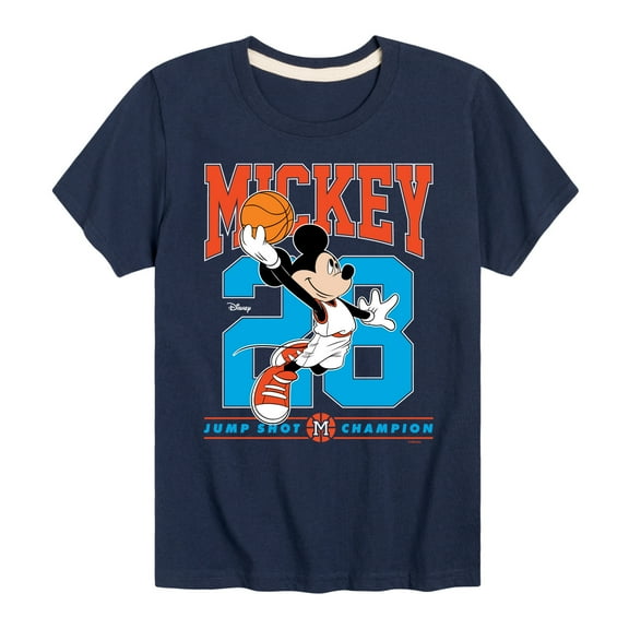 Disney - Mickey Jump Shot - Toddler & Youth Short Sleeve Graphic T-Shirt