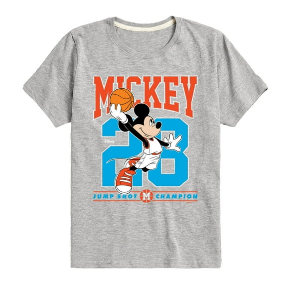 Disney - Mickey Jump Shot - Toddler & Youth Short Sleeve Graphic T-Shirt