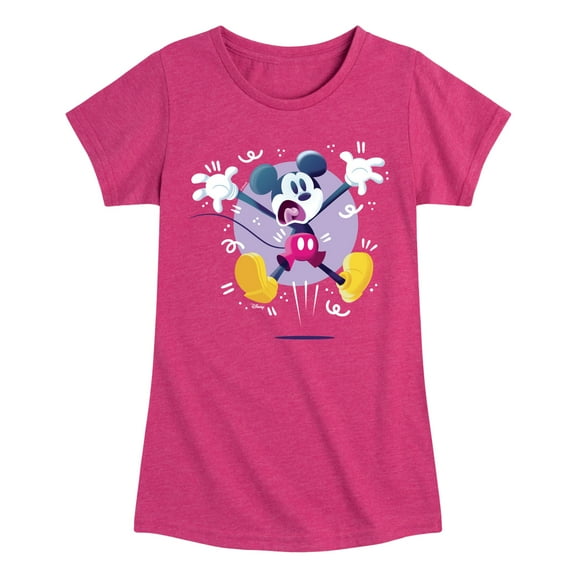 Disney - Mickey Jump - Youth Girls Short Sleeve Graphic T-Shirt