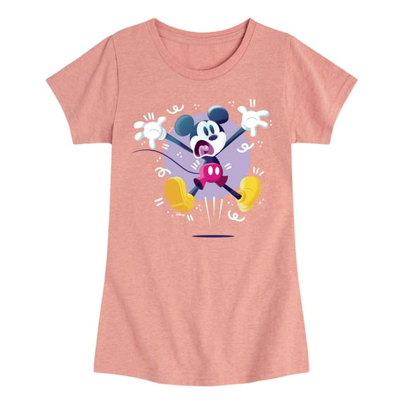 Disney - Mickey Jump - Youth Girls Short Sleeve Graphic T-Shirt