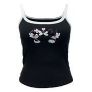 DISNEY Mickey Kiss Adult Ladies Rib Tank Top