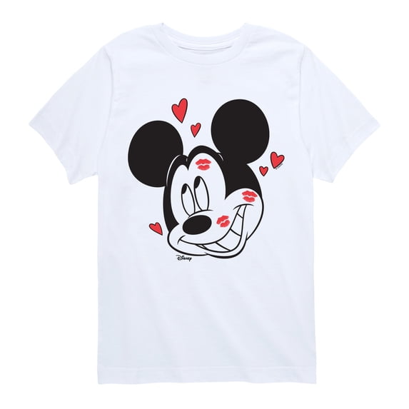 Disney - Mickey Kissy Face Boys' Short Sleeve Graphic T-Shirt