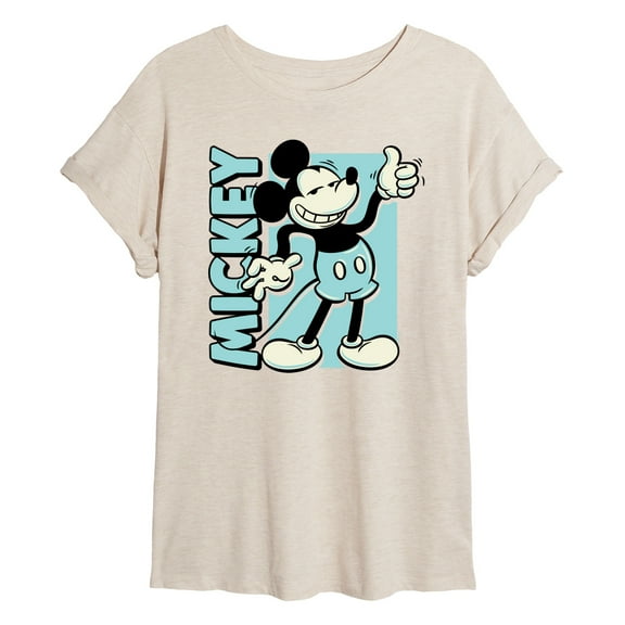 Disney - Mickey Light Blue Vintage - Women's Oversized T-Shirt