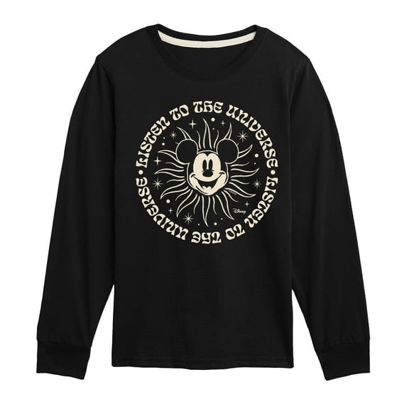Disney - Mickey Listen To The Universe - Toddler & Youth Long Sleeve Graphic T-Shirt