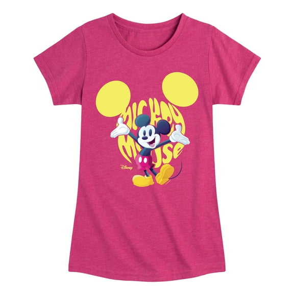 Disney - Mickey Logo - Toddler & Youth Girls Short Sleeve Graphic T-Shirt