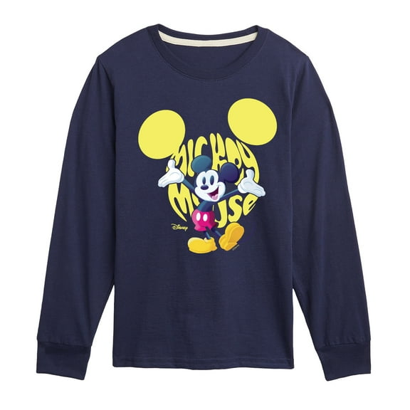 Disney - Mickey Logo - Toddler & Youth Long Sleeve Graphic T-Shirt