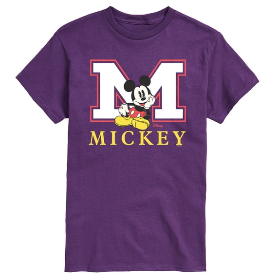 Disney - Mickey M Block Letter - Men's Short Sleeve Graphic T-Shirt