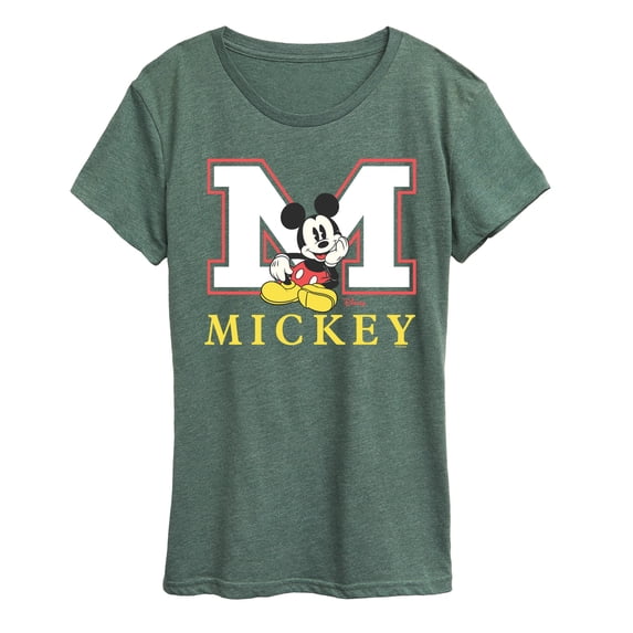 Disney - Mickey M Block Letter Women's Short Sleeve Graphic T-Shirt