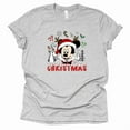 thumbnail image 1 of Disney Mickey Merry Christmas Graphic Design Casual Short Sleeve Shirt (Gray-4X Large) Grey, 1 of 6