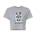 thumbnail image 1 of Disney - Mickey Merry Christmas - Juniors Cropped Cotton Blend T-Shirt, 1 of 5