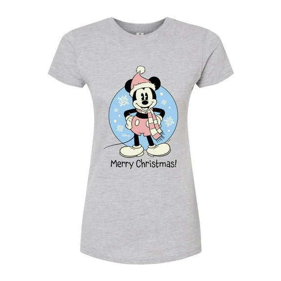 Disney - Mickey Merry Christmas - Juniors Fitted Graphic T-Shirt