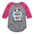 thumbnail image 1 of Disney - Mickey Merry Christmas - Toddler & Youth Girls Raglan Graphic T-Shirt, 1 of 5
