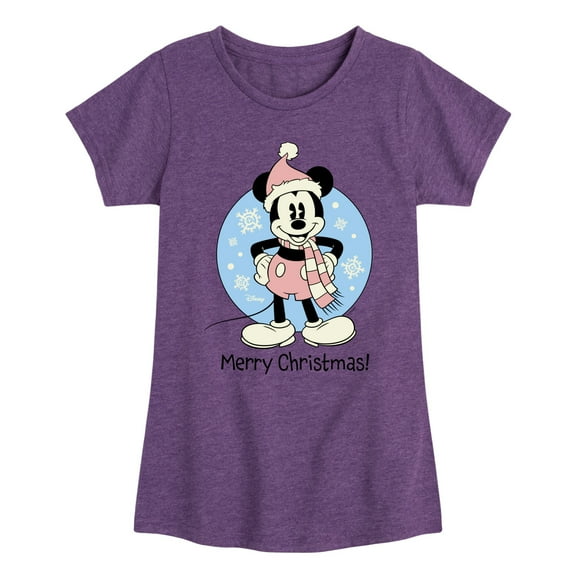Disney - Mickey Merry Christmas - Toddler & Youth Girls Short Sleeve Graphic T-Shirt