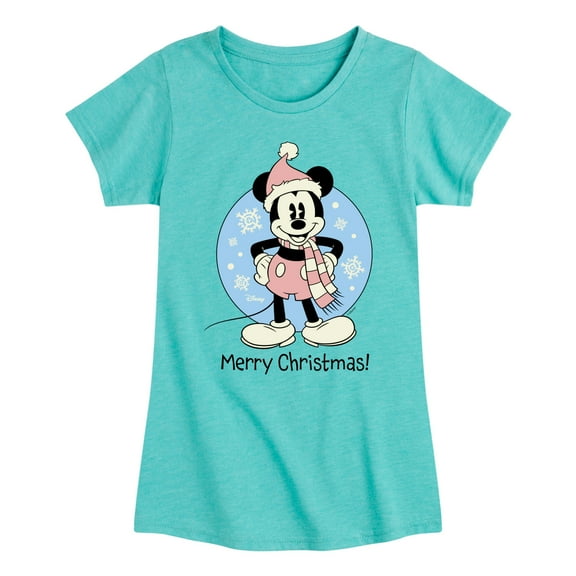 Disney - Mickey Merry Christmas - Toddler & Youth Girls Short Sleeve Graphic T-Shirt