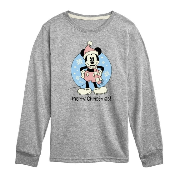 Disney - Mickey Merry Christmas - Toddler & Youth Long Sleeve Graphic T-Shirt