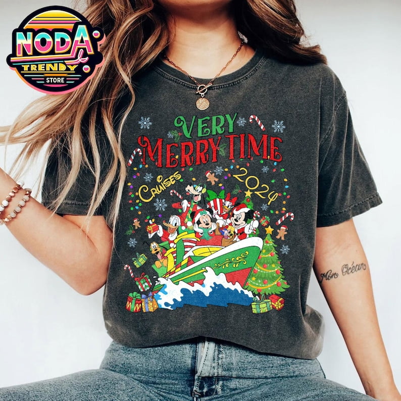 Disney Mickey Merrytime Cruise 2024 Shirt, Mickey Christmas Cruise T