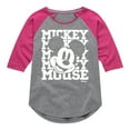 thumbnail image 1 of Disney - Mickey, Mickey, Mickey Mouse - Toddler & Youth Girls Raglan Graphic T-Shirt, 1 of 4