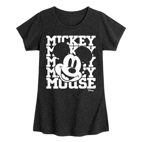 Disney - Mickey, Mickey, Mickey Mouse - Toddler & Youth Girls Short Sleeve Graphic T-Shirt