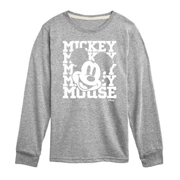 Disney - Mickey, Mickey, Mickey Mouse - Youth Long Sleeve Graphic T-Shirt
