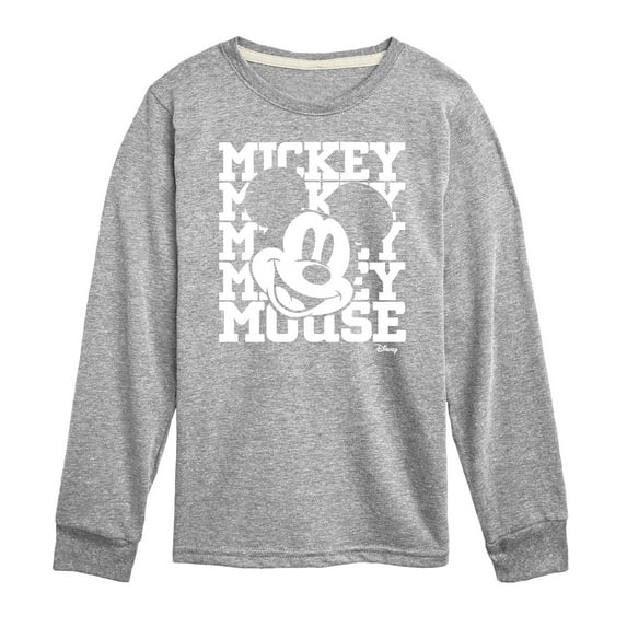 Disney - Mickey, Mickey, Mickey Mouse - Youth Long Sleeve Graphic T-Shirt