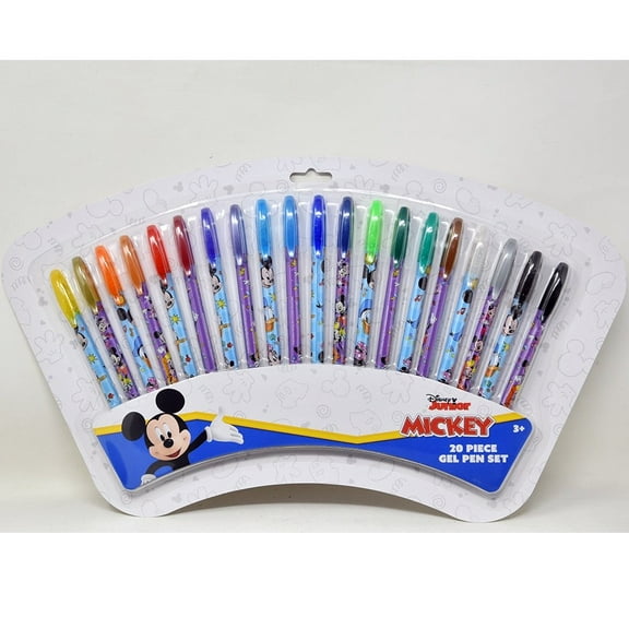 Disney Mickey & Minnie 20pk Gel Pens on Card, 3 years